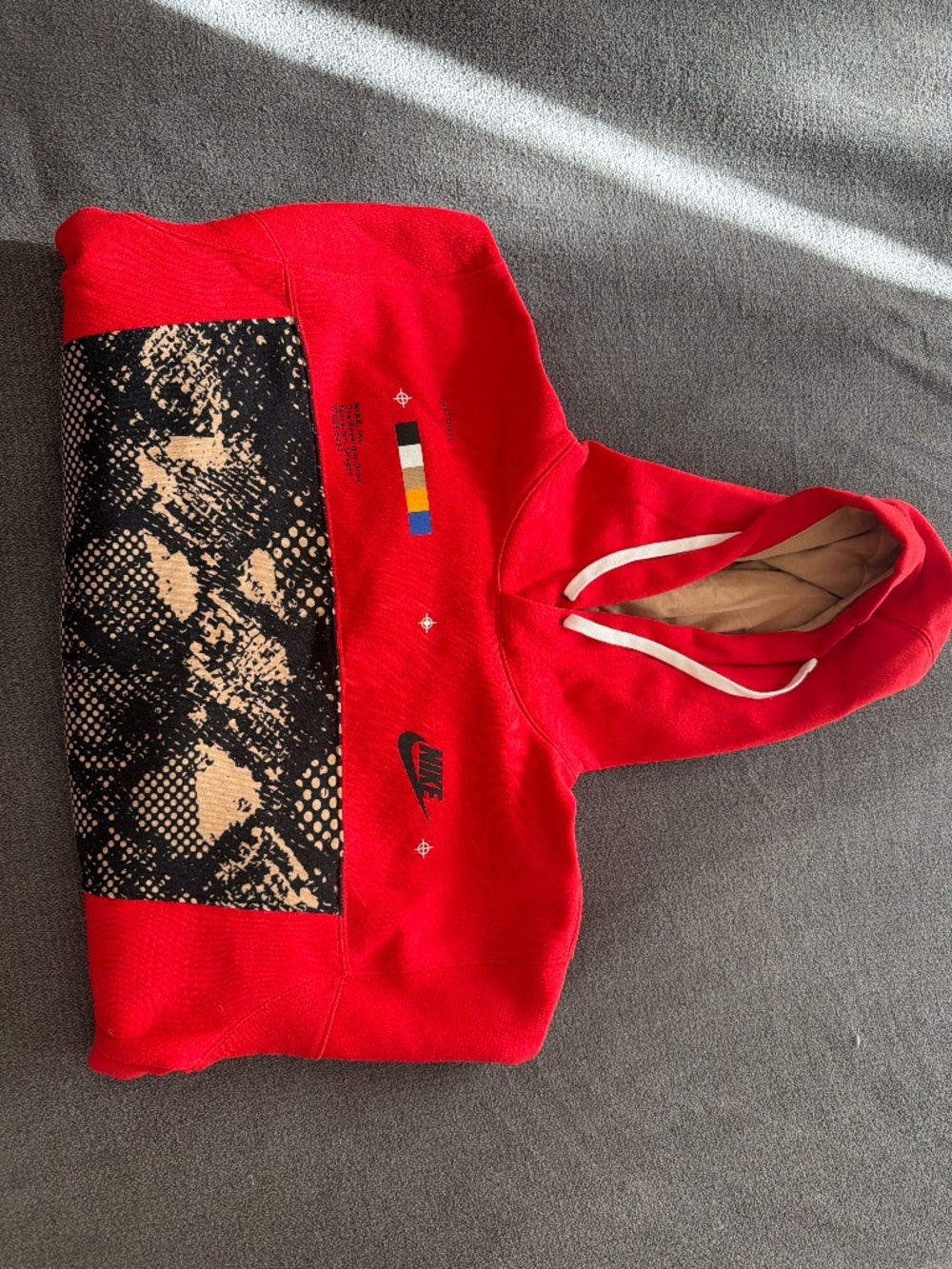 Nike Graphic Hoodie Red Black Size Medium NWOT